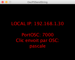 OscP5SendString
